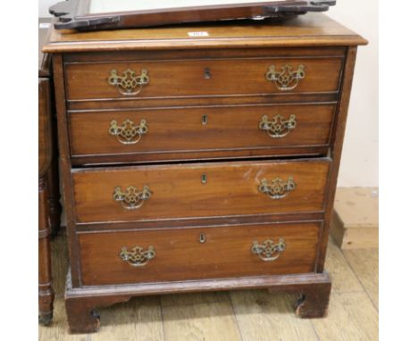 A George III mahogany commode W.68cm