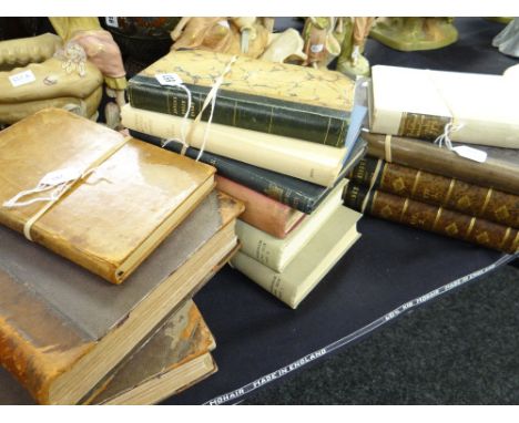 A collection of thirteen antiquarian books including `A Prize Essay` by Rev W Jones, dated 1841, `Hanes y Brytaniaid a`r Cymr