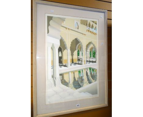 RICARDO WOLFSEN limited edition print - Eastern Architectural 82 x 55cms Condition reports provided on request by email for t