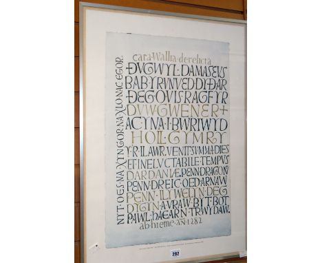 DAVID JONES (1895-1974) framed poster print - 'Cara Wallia Derelicta', 56 x 37cms Condition reports provided on request by em