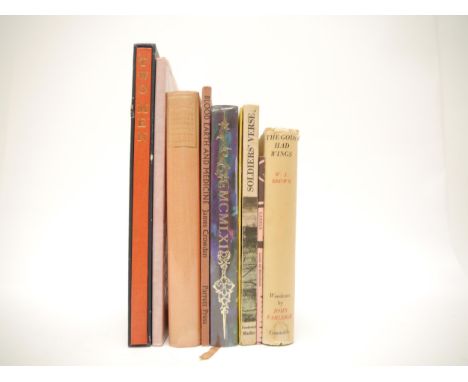 Nine illustrated/typography/private press/poetry related books, including Patric Dickinson: 'Soldier's Verse', L, Frederick M