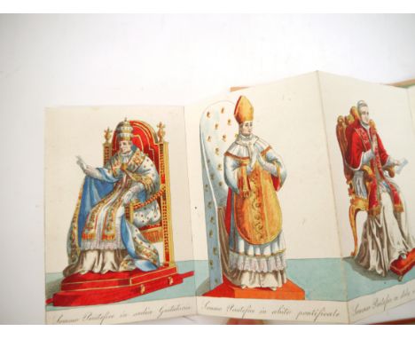 (Grand Tour, Rome, Vatican Costume.) 'Costumi Della Corte Pontificia', Roma, 1844, 31 hand coloured engraved plates of Vatica