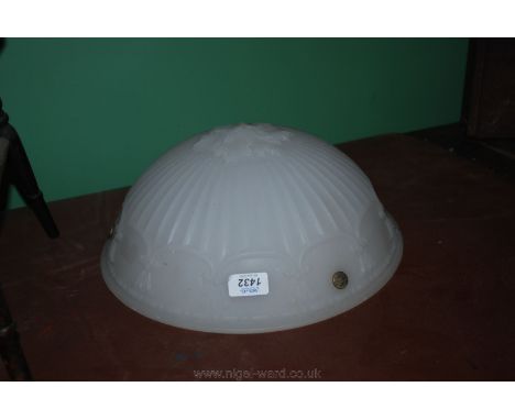An opaque glass hanging Lamp shade