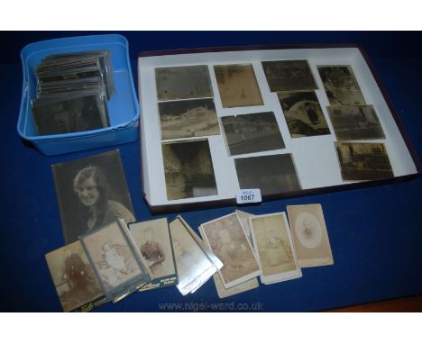 A quantity of Magic Lantern Slides and old Photograph Cards