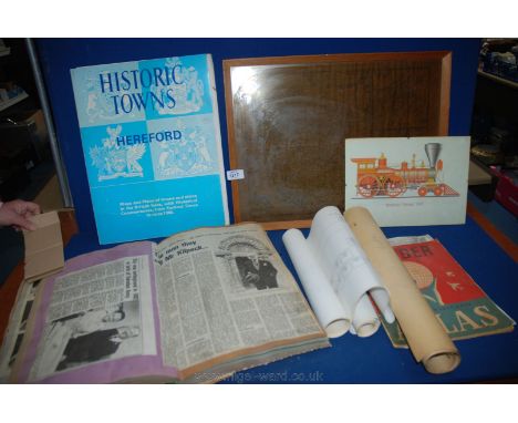 A large Scrapbook depicting mainly Herefordshire, plus three pages from 1870 of the British Journal of Photography, clip fram