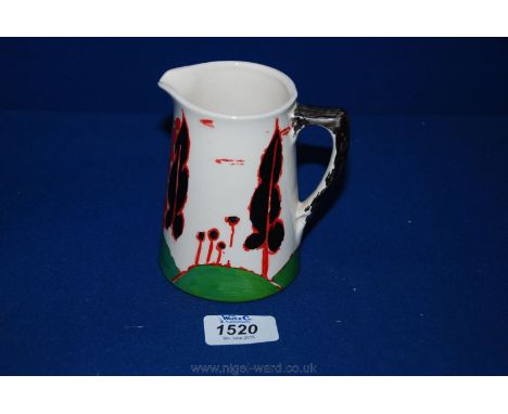 A small Clarice Cliff style Jug in 'Bizarre' style design