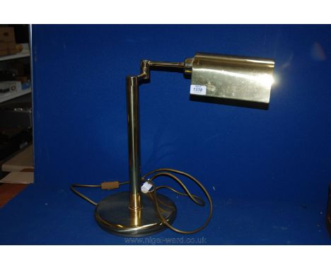 A brass Desk Reading Lamp.