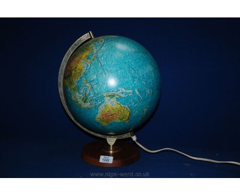 An illuminated Globe