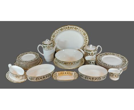 A Royal Worcester Windsor pattern eight place tea, coffee and dinner service 