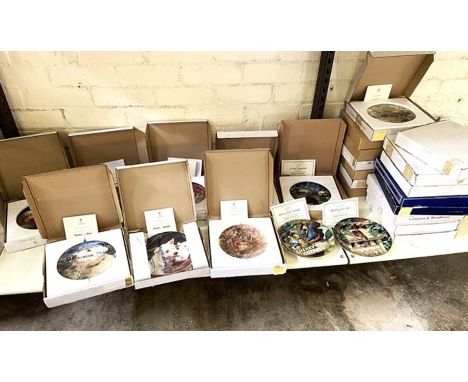 A group of approximately 47 Royal Worcester and Coalport collectors plates, including Birds of Britain and various dogs, with