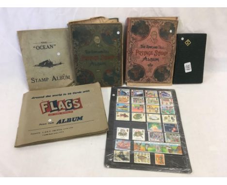 QTY OF VINTAGE STAMP ALBUMS WITH CONTENTS