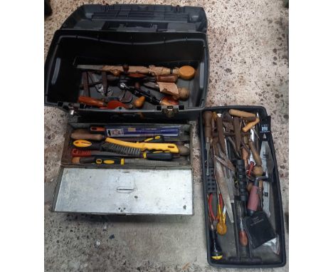 1 METAL &amp; 1 PLASTIC TOOL BOX WITH CONTENTS