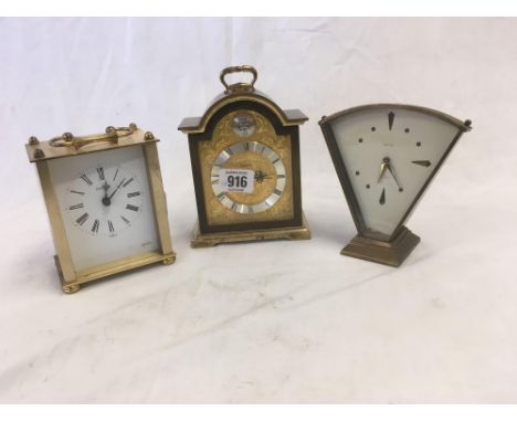 MODERN CARRIAGE CLOCK BY SWIZA &amp; 2 OTHERS