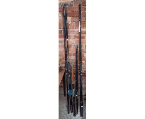 QTY OF BEACH RODS BY ABU GARCIA DAIWA &amp; MASTERLINE &amp; VINTAGE SPLIT CANE RODS