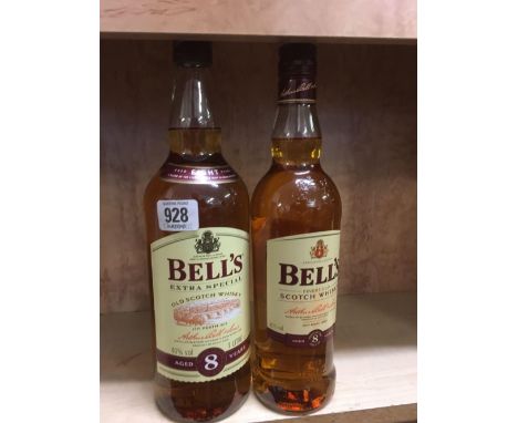 1ltr &amp; 1 70 cl BOTTLES OF BELLS SCOTCH WHISKY