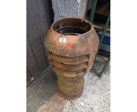 RED CLAY VINTAGE VICTORIAN CHIMNEY POT