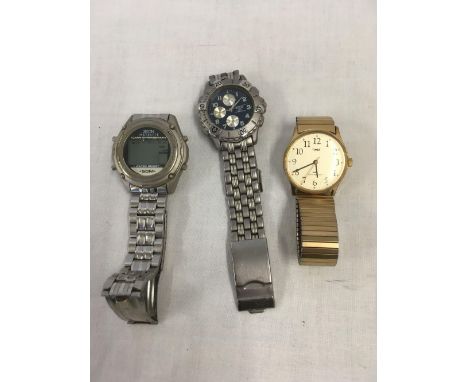 3 POCKET WATCHES, TIMEX, FAZ &amp; ZEON