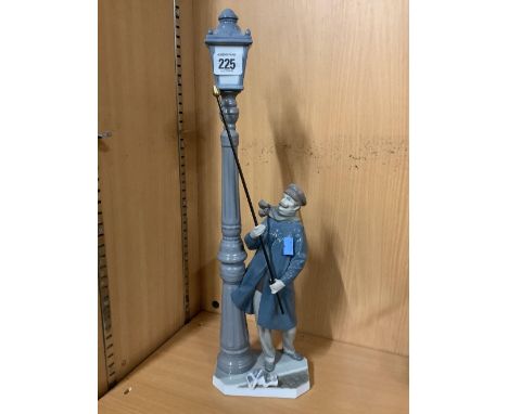 TALL FIGURINE OF A GENTLEMAN 'THE LAMP LIGHTER' WITH BOX