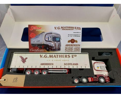 Tekno Scania R-series Topline Twinsteer &amp; Curtainside Trailer/V G Mathers