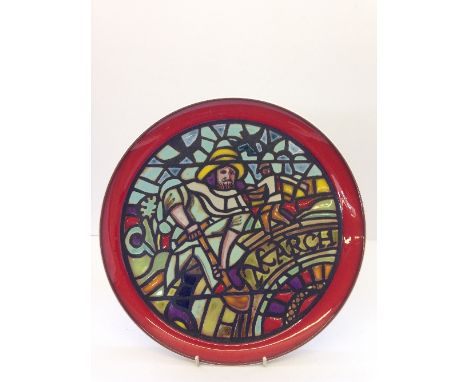 A Tony Morris design Poole Pottery Medieval Calendar plate: March, 133/1000, decorated by T Trapp.