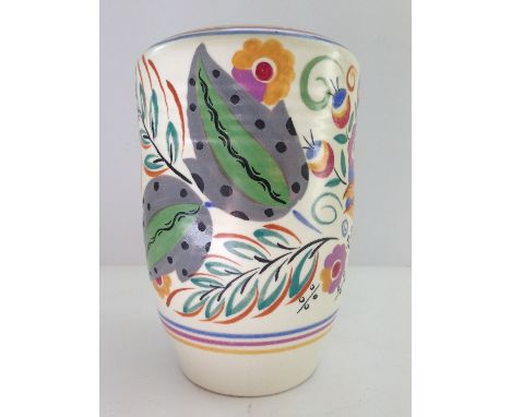 A Poole Pottery vase, shape 868, decorated in the YK pattern by Winifred Rose (7.5").