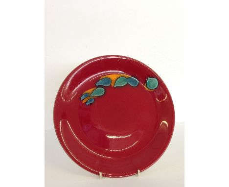A Poole Pottery Alan Clarke design Millennium Preview Edition dish, decorated in the Odyssey pattern, signed and dated in ful