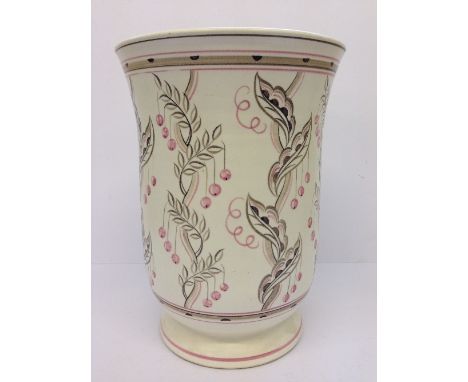 A large Poole Pottery vase, decorated in the E/PH pattern by Ruth Paveley.