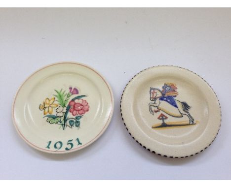 A Carter Stabler Adams Limited Poole Pottery Nursery plate, decorated in the TF Ride A Cock Horse pattern (originally part of