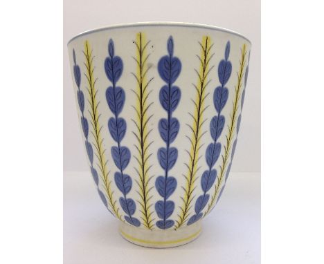 A Poole Pottery Freeform vase, shape 180, decorated in the YCS pattern (7.25").