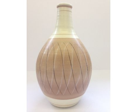 A large Poole Pottery Freeform vase, shape 691, decorated in the PRB pattern (11.5").