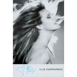Elle Macpherson signed 8x6 inch black and white promo photo. Good condition Est.