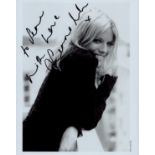 Sienna Miller signed 10x8 inch black and white photo dedicated. Good condition Est.