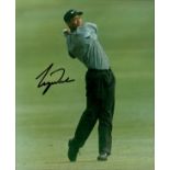 Tiger Woods signed 10x8 inch colour photo. Good condition Est.