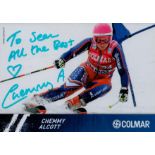 Chemmy Alcott signed 6x4 inch colour promo photo. Dedicated. Good condition Est.