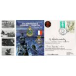 WWII Bill Sparks DSM and Cpt De Vaisseau Harismendy signed 50th Anniversary of Operation '
