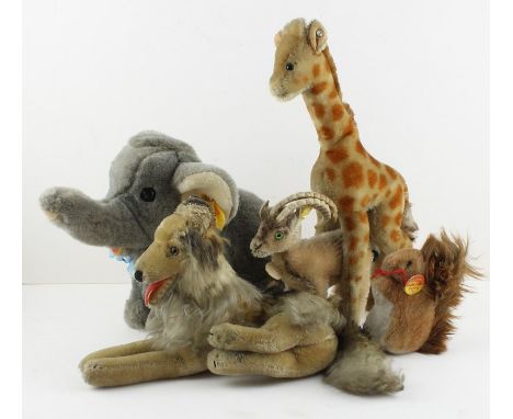 A collection of five various Steiff 20th cent teddy bears