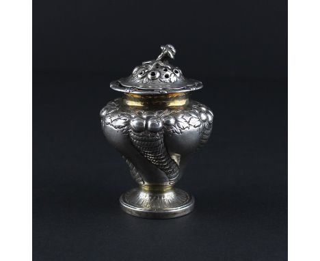 A William IV silver baluster form pounce pot, by Joseph Angel I &amp; John Angel I, assayed London 1833, having domed cover r