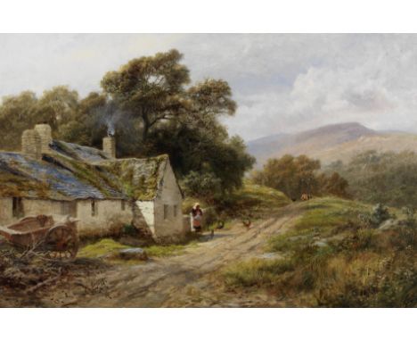 Robert Gallon (British, 1845-1925)Cottage near Bettws y Coedsigned 'R Gallon' (lower left)  oil on canvas 51 x 76cm (20 1/16 
