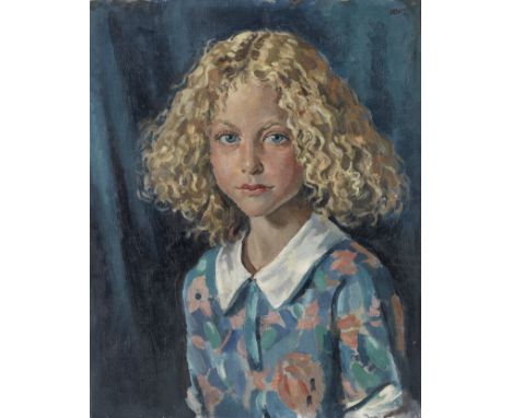 Alfred Neville Lewis (South African, 1895-1972)Portrait of a young girl signed 'LEWIS' (upper right)oil on canvas51 x 40.5cm 