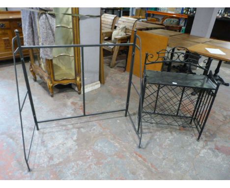 *Metal Shelf Unit and a Metal Shelf Frame 