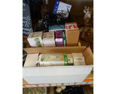 *Box of Assorted Light Bulbs, String Lights, etc. 
