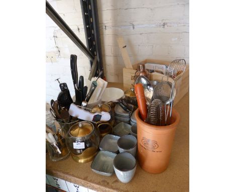 *Miscellaneous Lot Including Kitchen Tools, Cocktail Shakers, Teapots, Bowls, etc. 