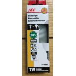 284X ACE 7W CFL CANDELABRA ENERGY SAVING LIGHT BULBS - WARM LIGHT