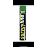 WAREHOUSE CLEARANCE 120X EVERBUILD SURVEY LINE GREEN 700ML BIG SPRAY PAINT