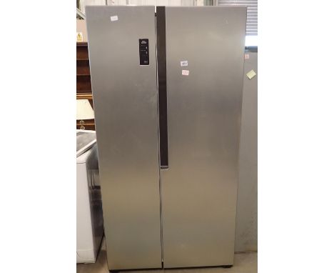 Logik American style large side by side fridge freezer, 90 x 63 x 179 cm H. All electrical items in this lot have been PAT te