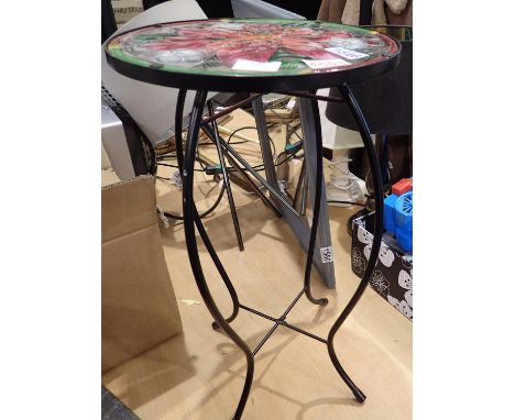 Glass topped lamp table. Not available for in-house P&amp;P 