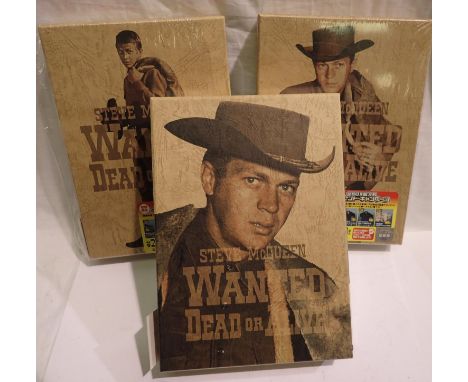 Three Steve McQueen, Wanted Dead or Alive, boxed DVD sets. P&amp;P Group 1 (£14+VAT for the first lot and £1+VAT for subseque