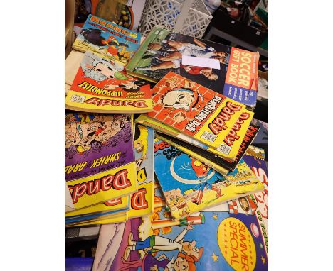 Vintage annuals and comics including Beano and Dandy. P&amp;P Group 2 (£18+VAT for the first lot and £3+VAT for subsequent lo