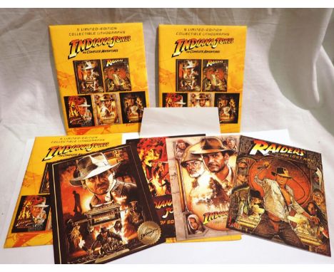 Four sets of five limited edition Indiana Jones lithographs circa 2012. P&amp;P Group 1 (£14+VAT for the first lot and £1+VAT