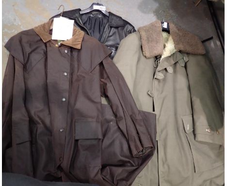 Three mens coats, all size UK L. P&amp;P Group 2 (£18+VAT for the first lot and £3+VAT for subsequent lots) 